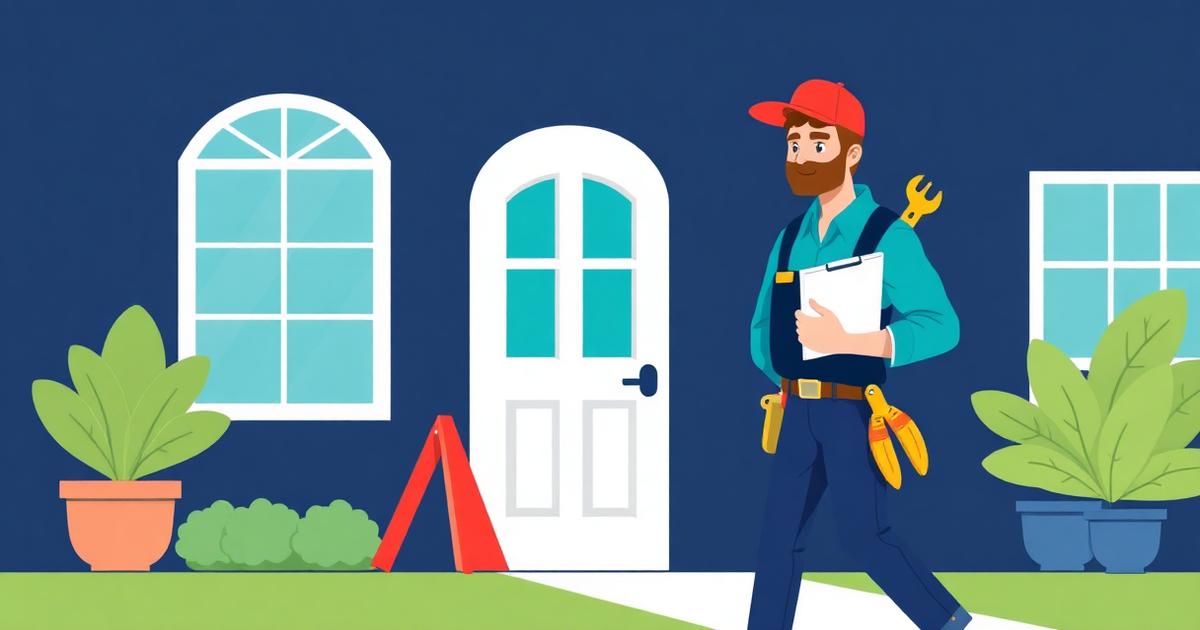 Maintenance professional arriving prepared for a first visit with clear job notes, photos, and property details organised on a mobile workflow