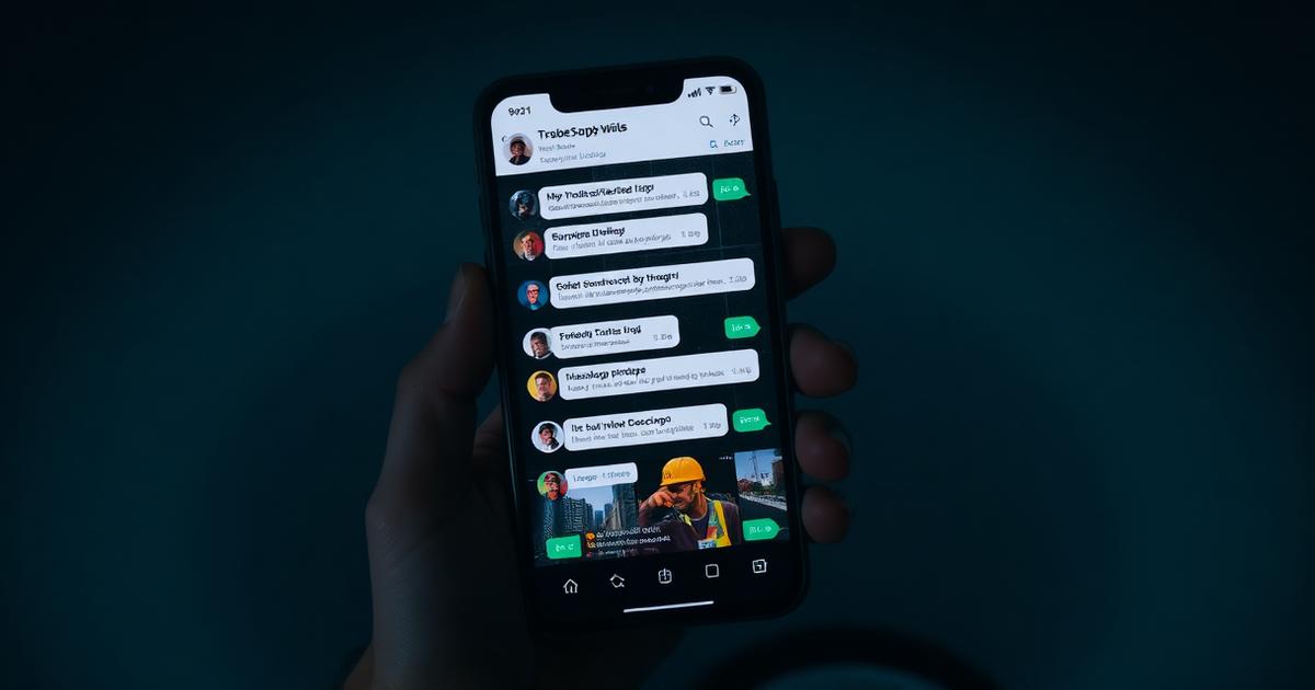 Home service pro's phone crowded with WhatsApp job chats